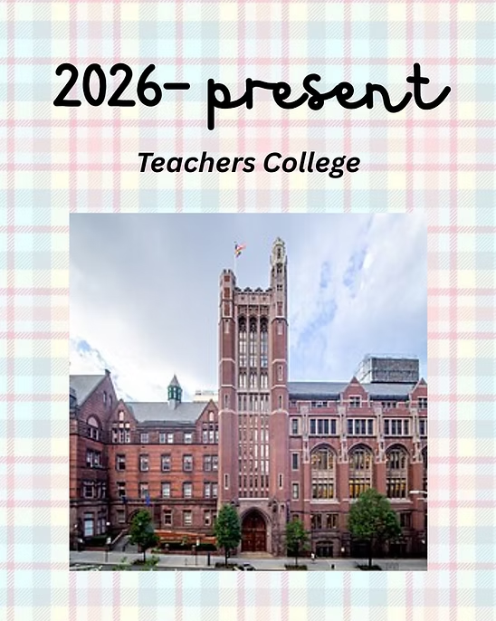 2026 to present: Teachers College